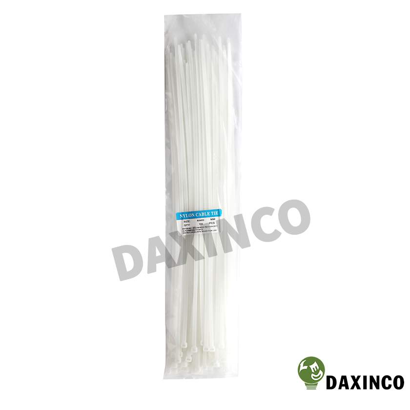 Dây rút nhựa 8x400 trắng Daxinco - dây lạc nhựa 1