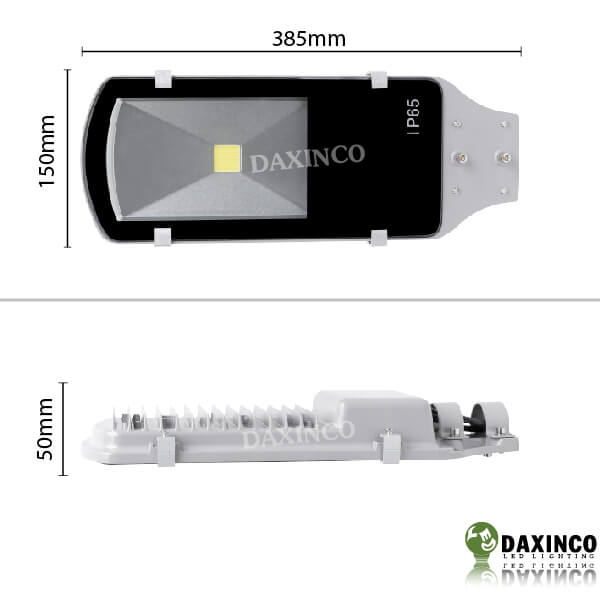 Kích thước đèn đường led 30W Daxinco kiểu răng Daxin30-13