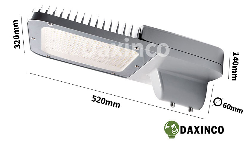 Kích thước đèn đường led 200w Daxinco kiểu Philips Daxin200-PL