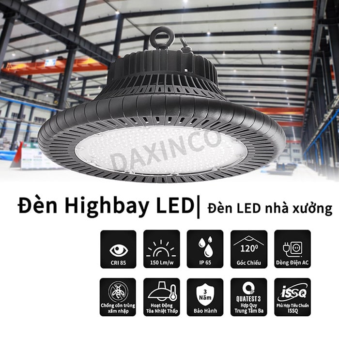 Chất lượng đèn led highbay 200W Daxinco