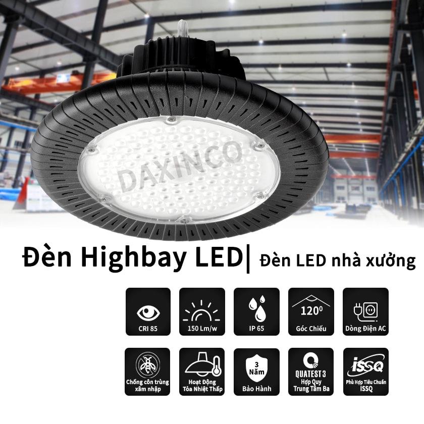 Chất lượng đèn led highbay 50W-70W Daxinco