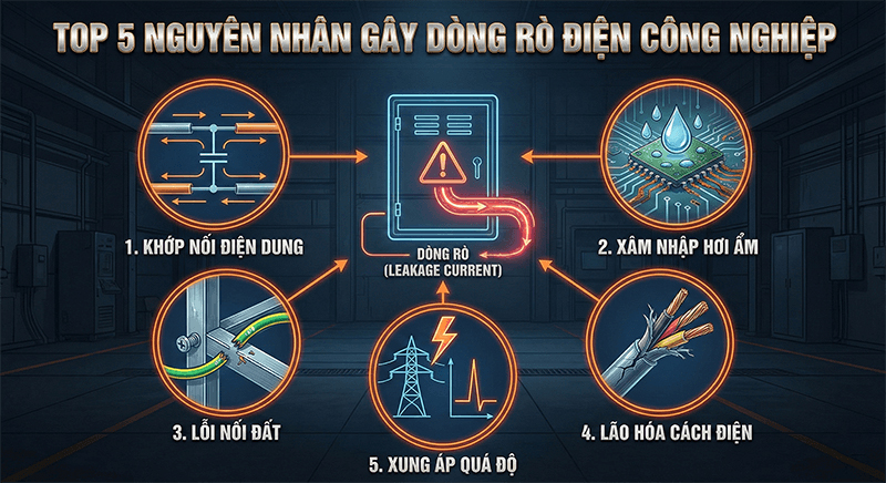 Top 5 nguyên nhân gây rò điện công nghiệp