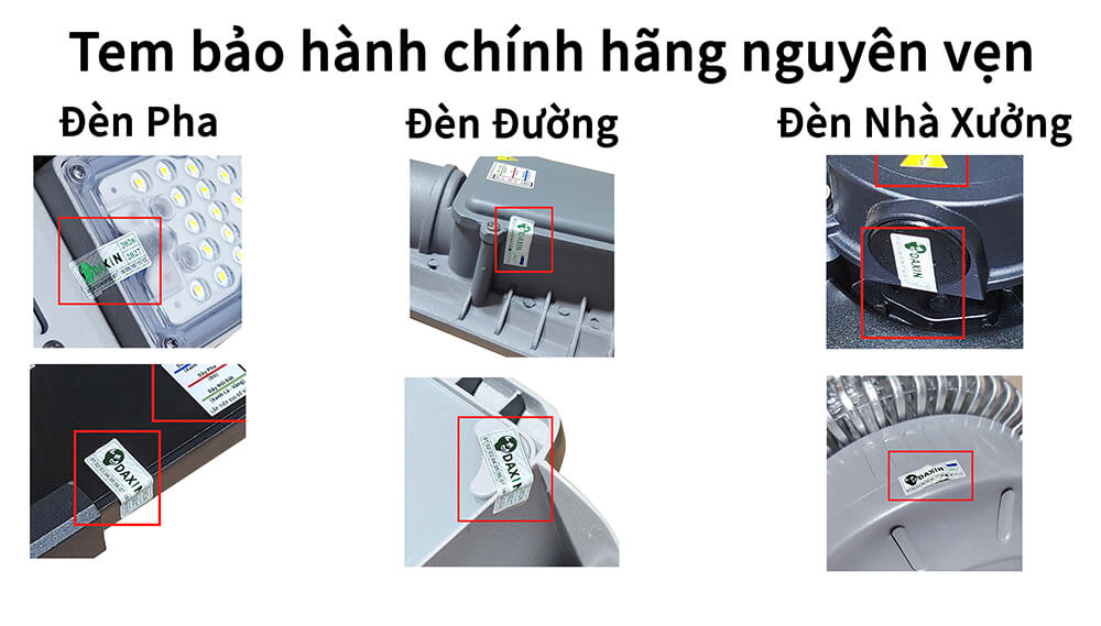Tem bảo hành chính hãng DAXIN